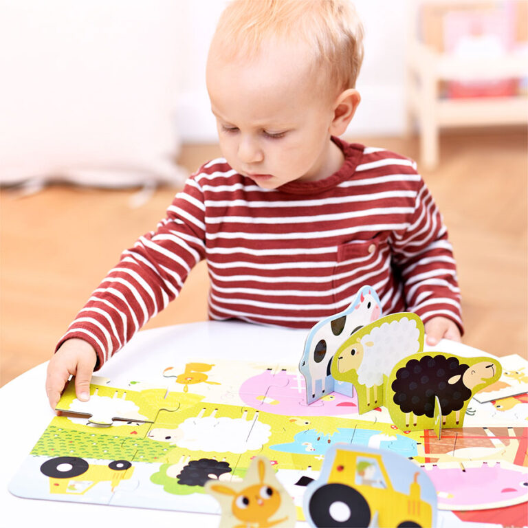 Puzzle com figuras 3D ANIMAIS DA QUINTA - Banana Panda