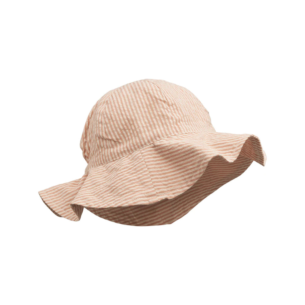 Chapéu riscas algodão orgânico - chuvadeamor