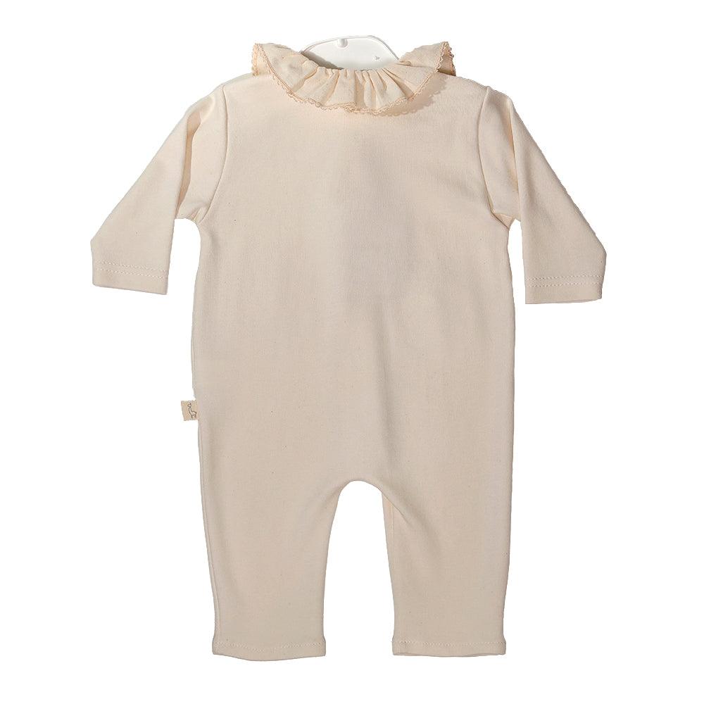 Babygrow de algodão ecológico com bolso e folho - BabyGi