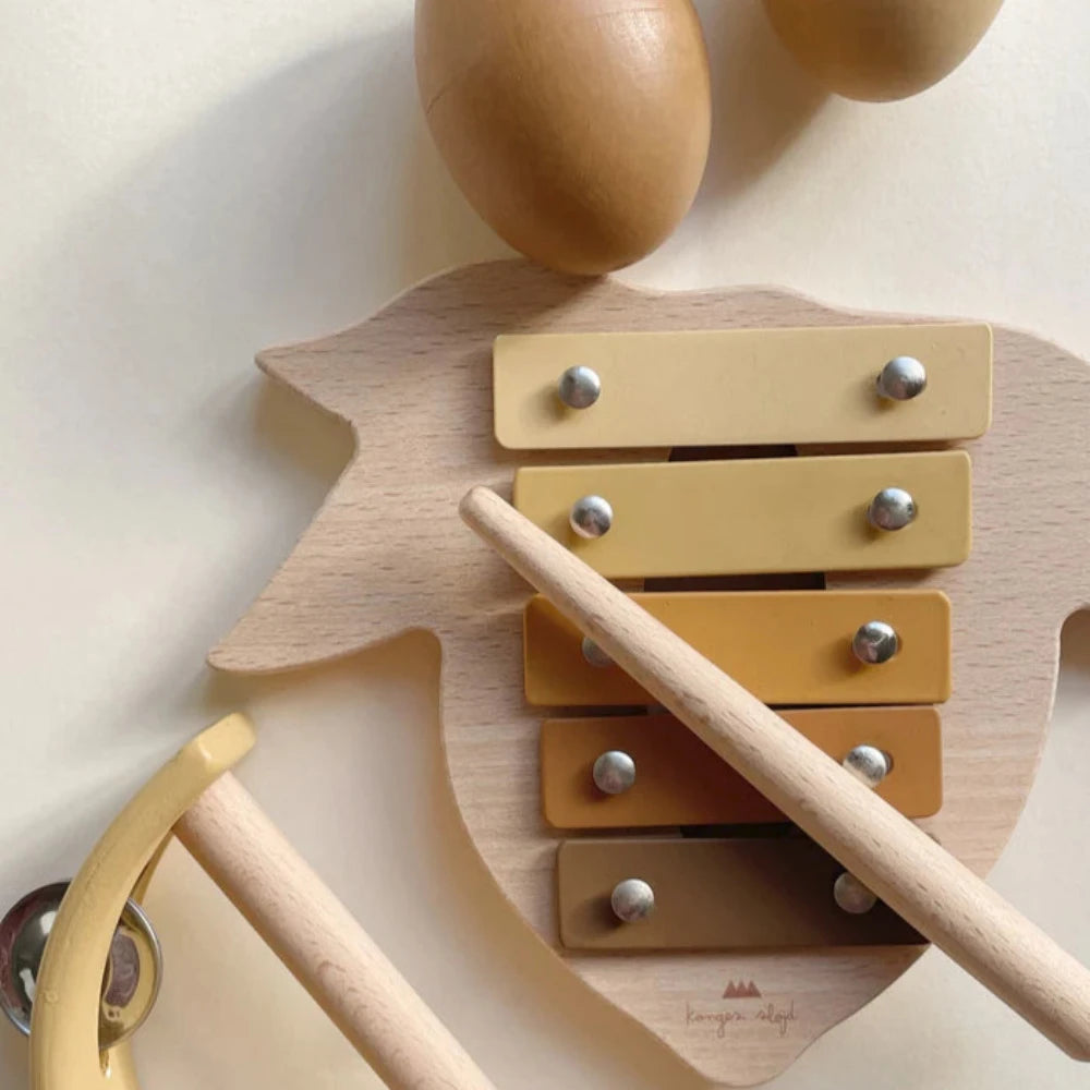 Conjunto musical feito em madeira sustentável - Konges Slojd