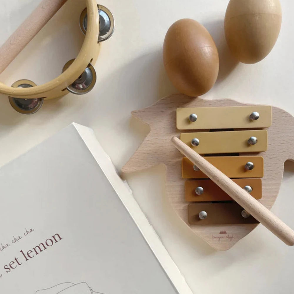 Conjunto musical feito em madeira sustentável - Konges Slojd