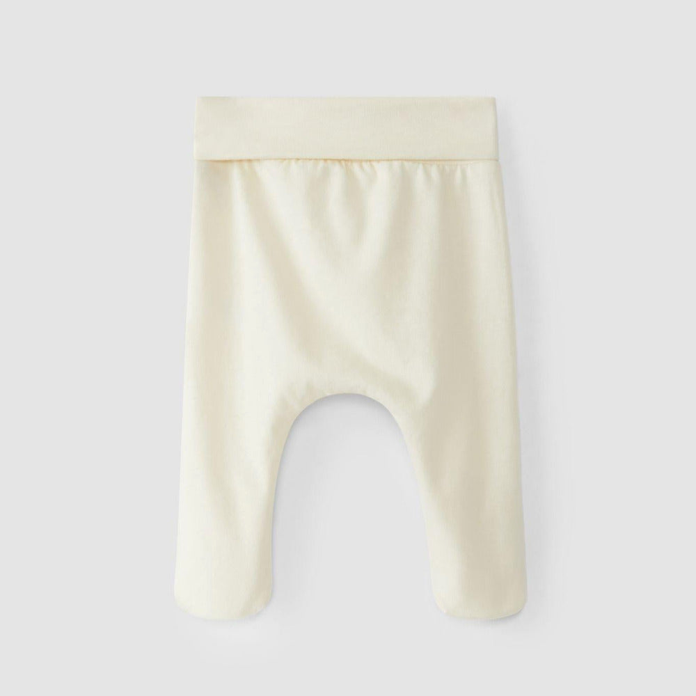 Meias calças malha de algodão orgânico - Laranjinha
