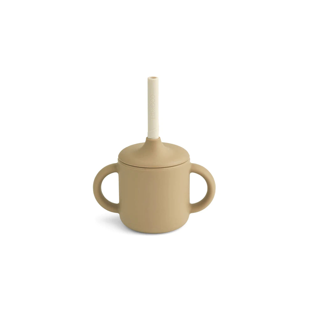 Copo com pegas e palhinha de silicone - Liewood - chuvadeamor