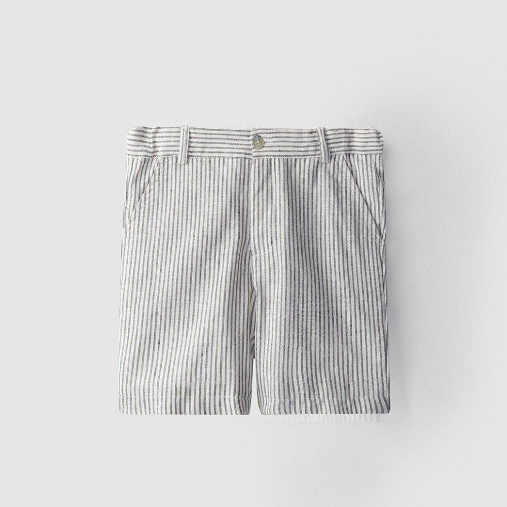 Calções de linho com quatro bolsos - Laranjinha - chuvadeamor