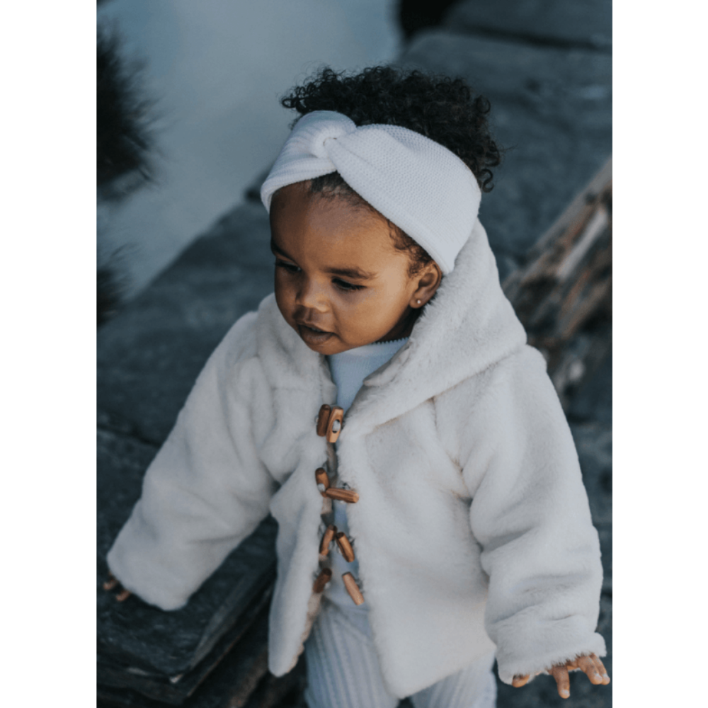 Fita de cabelo em malha de lã - chuvadeamor