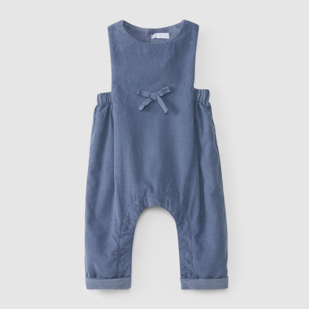 Jardineiras em micro-bombazine com laços - chuvadeamor