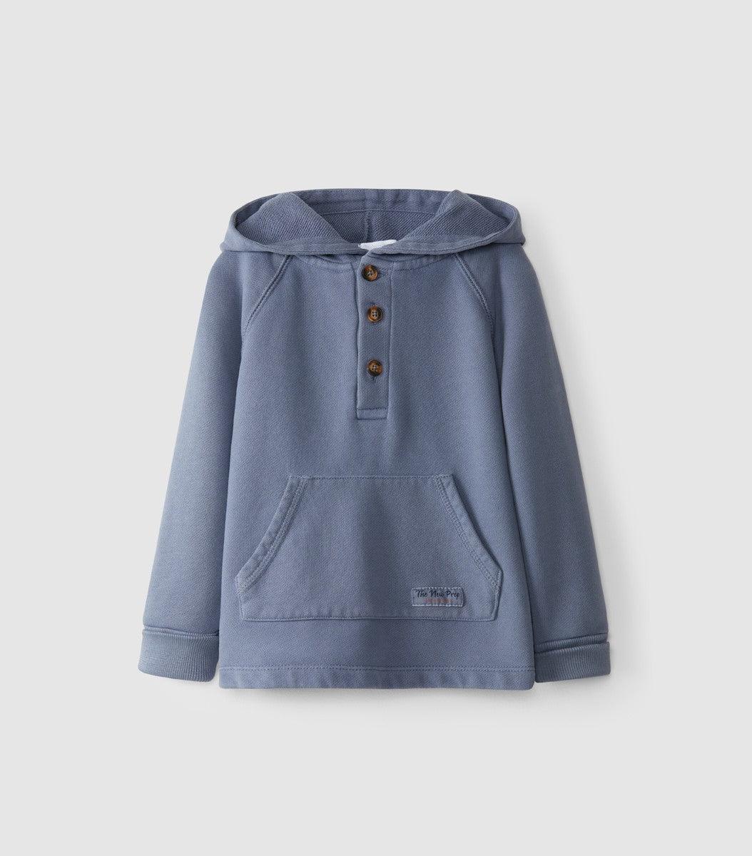 Sweatshirt com capuz e bolso na frente - chuvadeamor