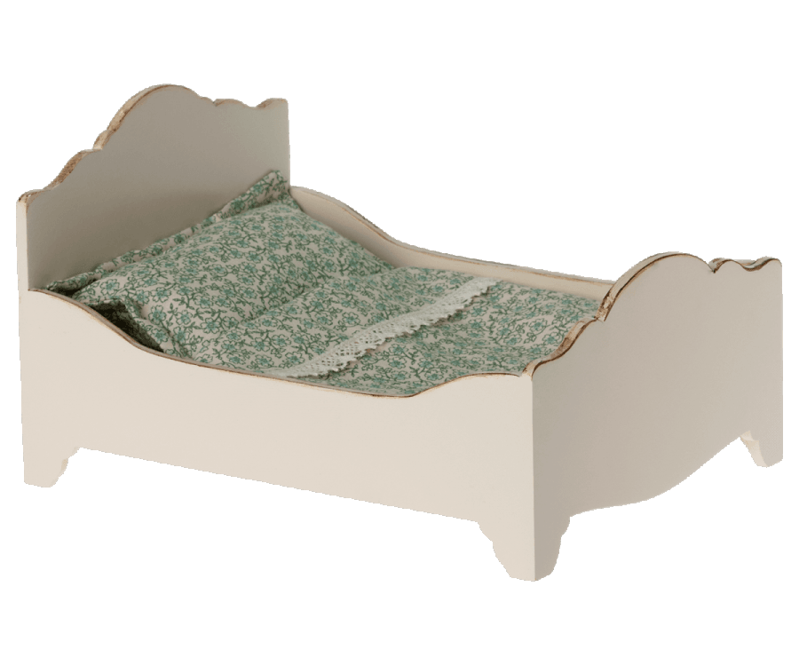 Mini cama de madeira de brincar - Maileg - chuvadeamor