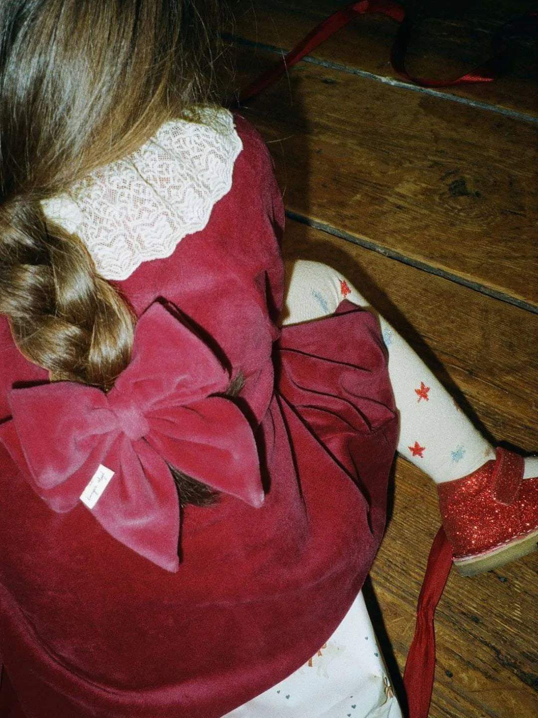 Laço de veludo vermelho - Konges Slojd