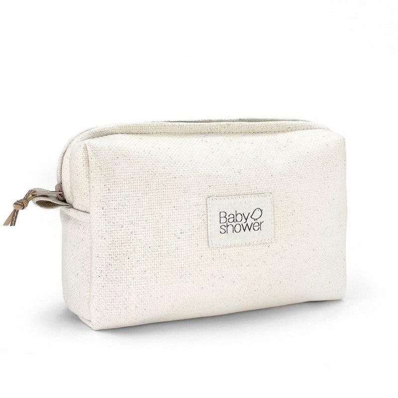 Necessaire em 100% Algodão Orgânico "Rainy Ivory" - BabyShower - chuvadeamor