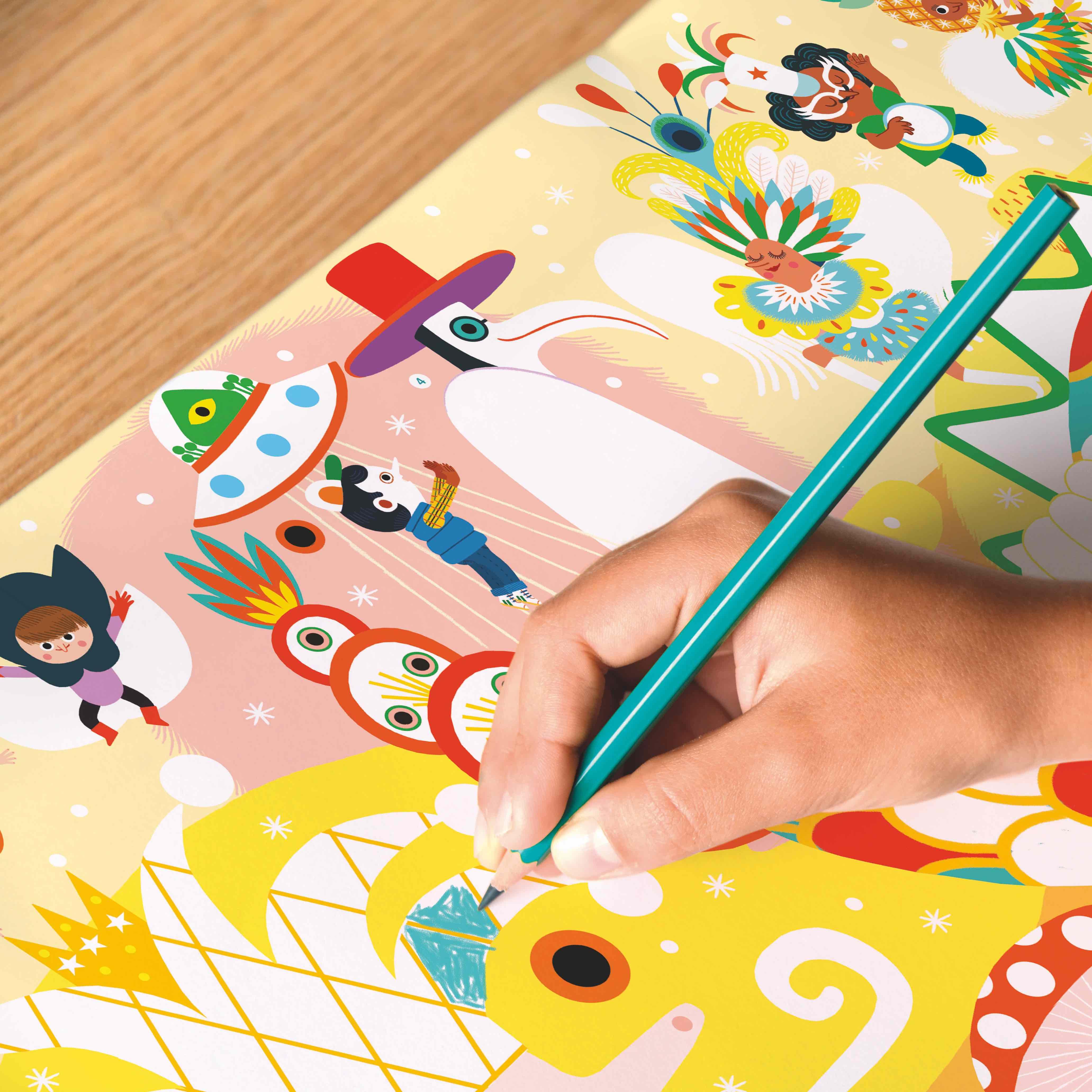 Poster para colorir - chuvadeamor