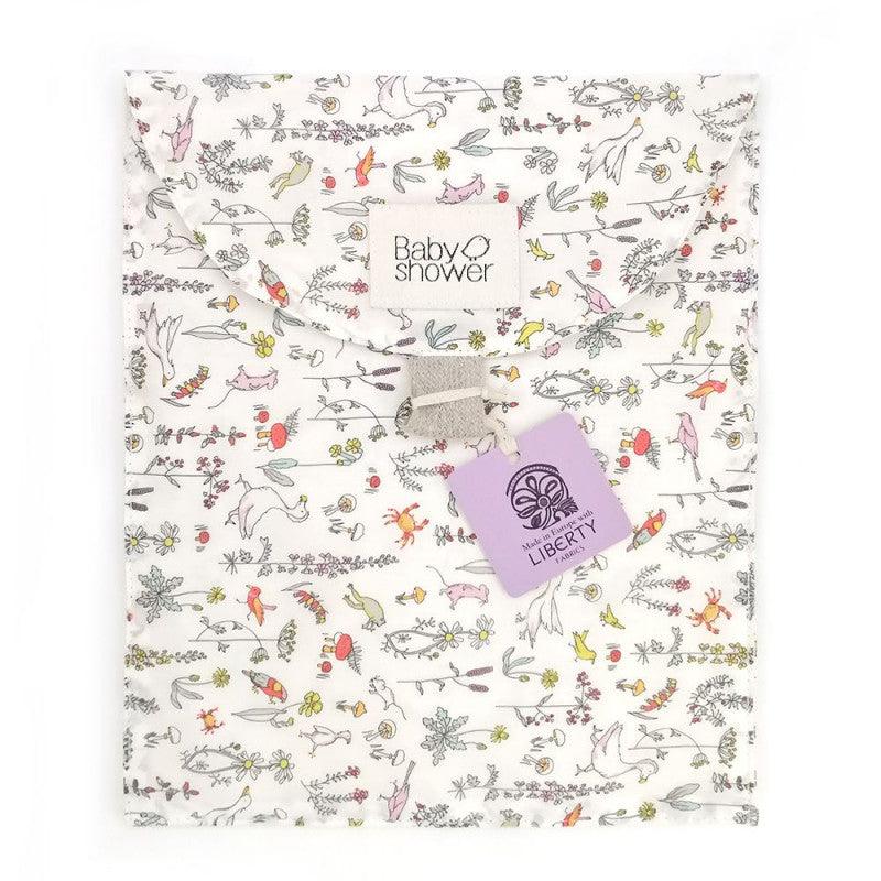 Bolsa em algodão da primeira roupinha - BabyShower - chuvadeamor