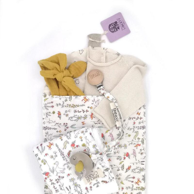 Bolsa em algodão da primeira roupinha - BabyShower