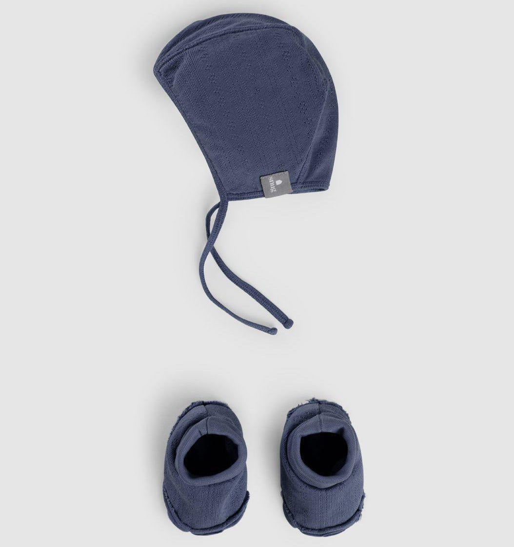 Kit touca + sapatinhos - SNUG - chuvadeamor