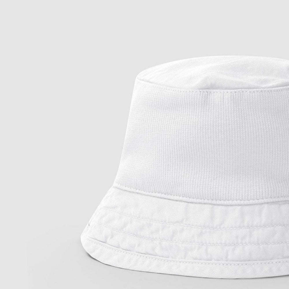 Chapéu em tecido e malha canelada - Laranjinha