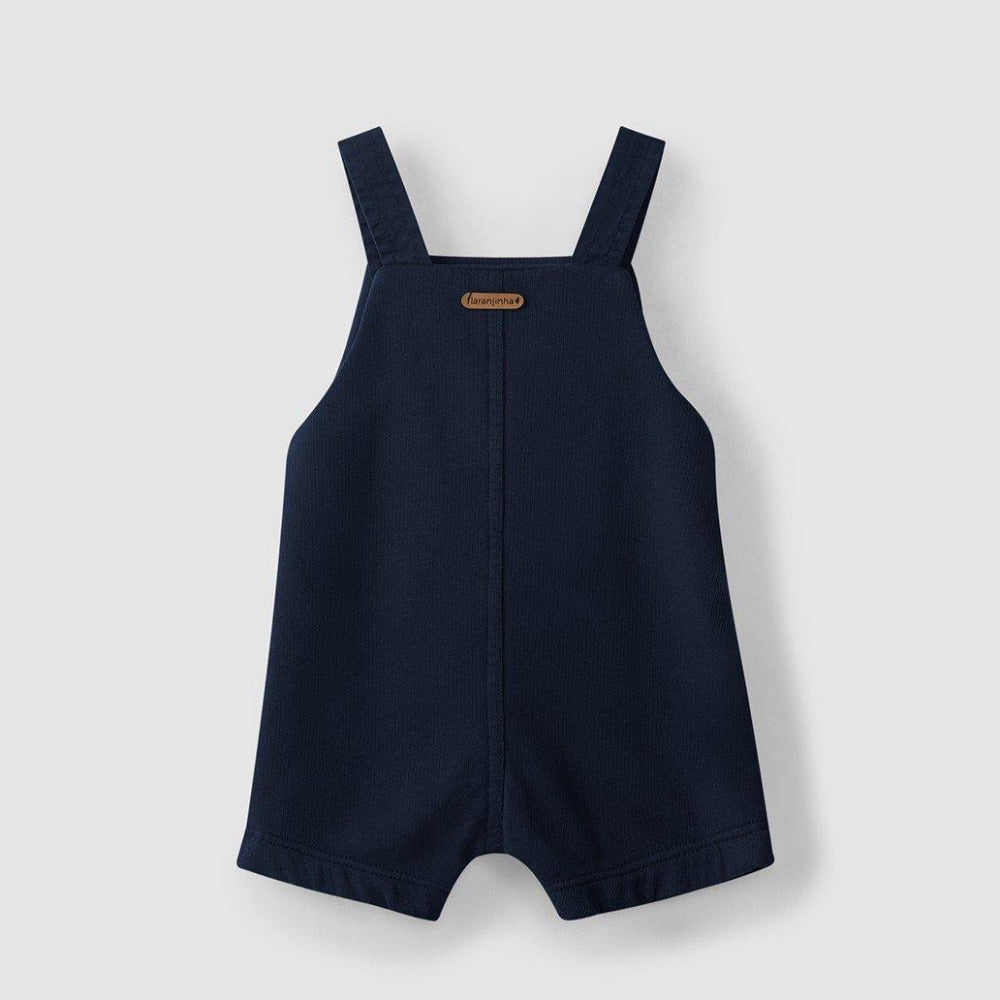 Jardineiras curtas felpa de algodão - Laranjinha